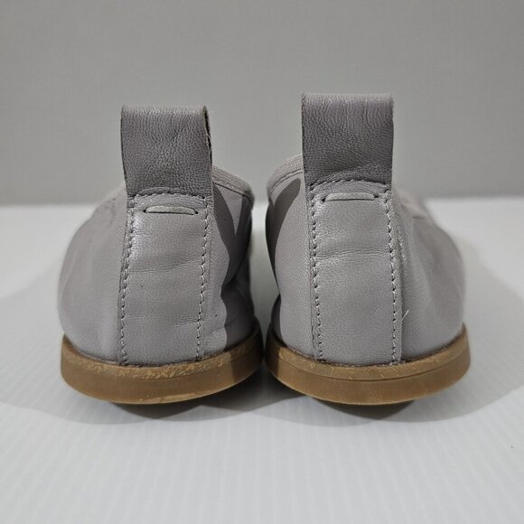 NEW Eileen Fisher Notion Ballet Flat Womens 8 Cloud Gray Nappa Leather Slip On - Picture 8 of 12